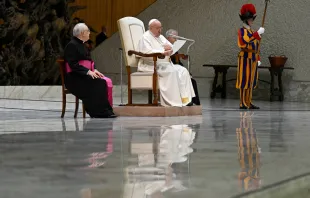 El Papa Francisco durante la Audiencia General Crédito: Vatican Media