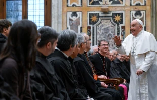 El Papa Francisco recibe a un grupo de franciscanos en el Vaticano Crédito: Vatican Media