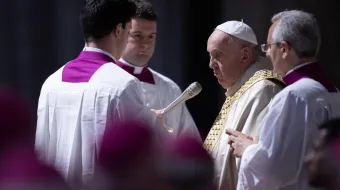 El Papa Francisco durante el acto de convocatoria del Jubileo 2025