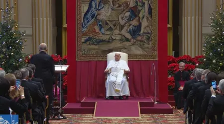 El Papa Francisco se reúne con el Cuerpo Diplomático acreditado ante la Santa Sede.