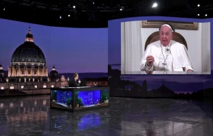 Imagen de la entrevista del Papa Francisco en el programa Che tempo che Fa Crédito: Che tempo che Fa