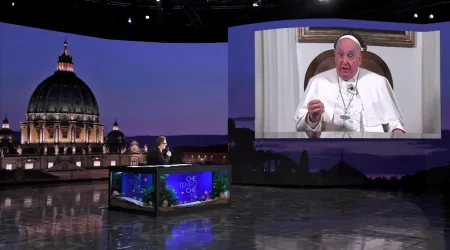 Imagen de la entrevista del Papa Francisco en el programa Che tempo che Fa