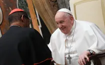 El Papa Francisco durante la audiencia con los miembros del Dicasterio para el Culto Divino y la Disciplina de los Sacramentos