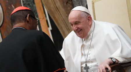 El Papa Francisco durante la audiencia con los miembros del Dicasterio para el Culto Divino y la Disciplina de los Sacramentos