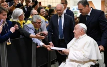 El Papa Francisco recibió en audiencia hoy a las Asociaciones cristianas de trabajadores italianos en el Vaticano.