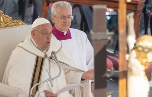 El Papa Francisco en la Misa inaugural del Sínodo de la Sinodalidad el 2 de octubre de 2024. Crédito: Daniel Ibáñez / EWTN News