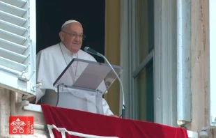 El Papa Francisco en el rezo del Ángelus dominical en la Plaza de San Pedro en el Vaticano este 9 de junio. Crédito: Captura Youtube Vatican News