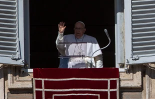El Papa Francisco durante el rezo del Ángelus este Domingo de la Palabra de Dios en el Vaticano, donde dio inicio al Año de la Oración. Crédito: Daniel Ibáñez / ACI Prensa
