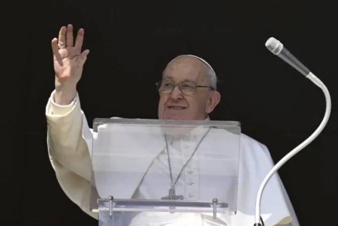 Papa Francisco durante el Ángelus en el primer Domingo de Cuaresma 2024