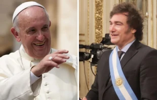 Papa Francisco/Javier Milei Crédito: Daniel Ibáñez/ACI Prensa - Presidencia de la República del Ecuador/Flickr