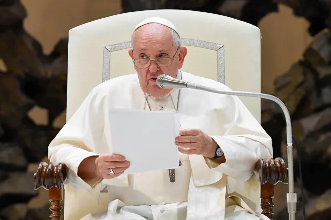 El Papa Francisco durante la Audiencia General del 30 de agosto