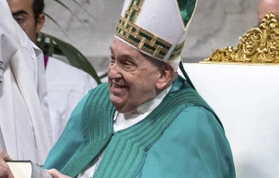 El Papa Francisco en la Misa del Domingo de la Palabra de Dios el 26 de enero de 2025 en el Vaticano. Crédito: Daniel Ibáñez / EWTN News.