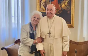 El Papa Francisco y Estela de Carlotto Crédito: Abuelas de Plaza de Mayo