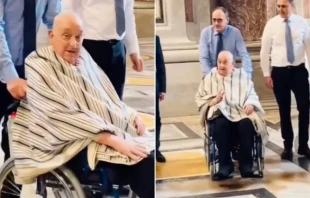 Imágenes de la última aparición del Papa Francisco este 10 de abril. Crédito: Crux Stationalis / Jacob Stein.