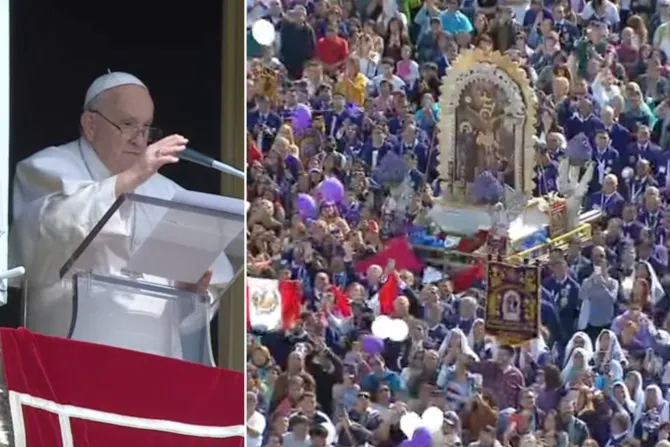 El Papa Francisco saluda a los devotos del Señor de los Milagros