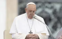 El Papa Francisco en la Audiencia General hoy en el Vaticano