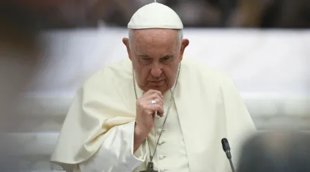 El Papa Francisco durante la primera asamblea del Sínodo sobre la Sinodalidad.