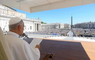 El Papa ante los miles de participantes del Jubileo de los Operadores de Justicia, este sábado en el Vaticano. Crédito: Vatican Media.