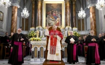 El Papa León XIV en la Catedral de Estambul este viernes 28 de noviembre.