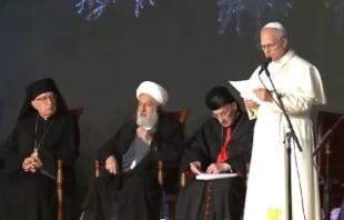 Papa León XIV en Beirut Crédito: Captura de video/EWTN