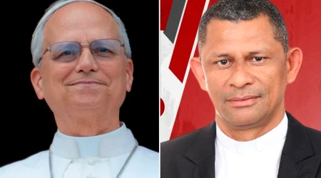 El Papa León XIV y el P. Jesús Torres Ariza.