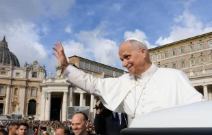 El Papa León XIV el sábado 25 de octubre en la Plaza de San Pedro en el Vaticano. Crédito: Vatican Media.