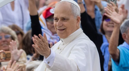 El Papa León XIV en la Plaza de San Pedro el 24 de septiembre.