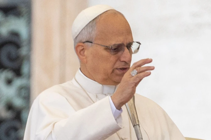 El Papa León XIV en el Vaticano.