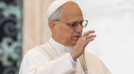 El Papa León XIV en el Vaticano.