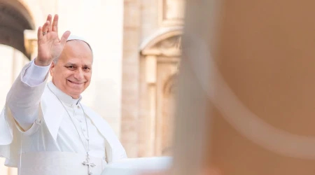 El Papa León XIV en la Plaza de San Pedro.