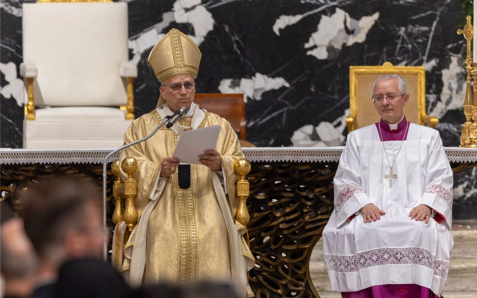 El Papa León XIV pronuncia la homilía en la Misa de ordenación episcopal de Mons. Mirosław Stanisław Wachowski, nuevo Nuncio Apostólico en Irak, la tarde del domingo 26 de octubre de 2025.?w=200&h=150