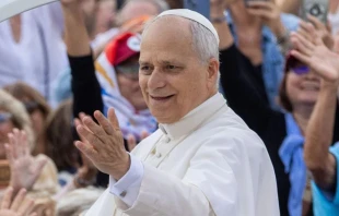 El Papa León XIV en el Vaticano. Crédito: Daniel Ibáñez / EWTN News.