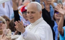 El Papa León XIV en el Vaticano.