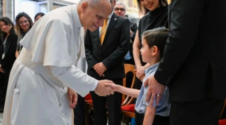 Papa León XIV en audiencia con Escuelas San Andrés