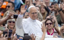 El Papa León XIV en el Vaticano.