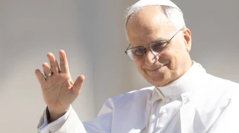 El Papa León XIV en el Vaticano.