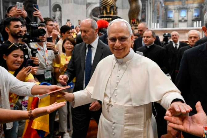 El Papa León XIV en la Basílica de San Pedro