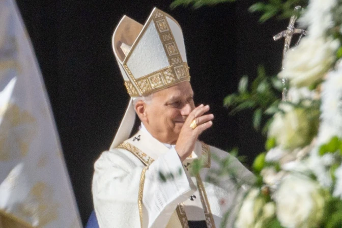 El Papa León XIV en el Vaticano.