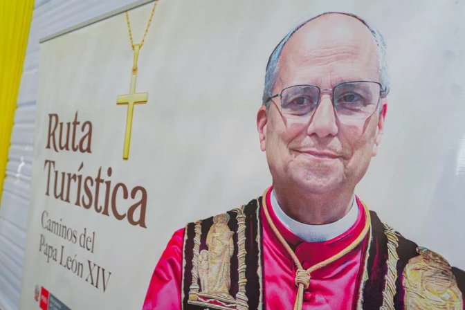 El afiche de la presentación de la ruta turística del Papa León XIV en el Perú 22072025