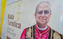 El afiche de la presentación de la ruta turística del Papa León XIV en el Perú.