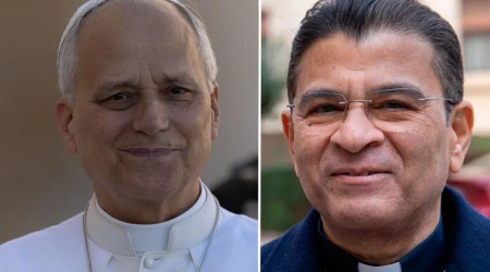 El Papa León XIV y Mons. Rolando Álvarez, Obispo de Matagalpa y Administrador Apostólico de Estelí (Nicaragua).