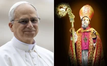 El Papa León XIV y San Agustín de Hipona.