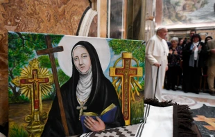 El Papa Francisco durante la audiencia con los peregrinos de Argentina este 9 de febrero Crédito: Vatican Media