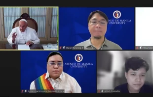 Imagen del encuentro online entre el Papa Francisco y los jóvenes Crédito: Captura de pantalla de Youtube