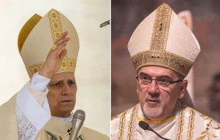 El Papa llamó por teléfono al Cardenal Pizzaballa justo antes de entrar en Gaza tras el ataque a la parroquia de la Sagrada Familia. Crédito: Daniel Ibáñez / EWTN News.