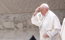 El Papa Francisco durante la audiencia general del 28 de febrero de 2024 en el Vaticano.