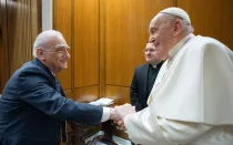 El Papa Francisco y Martin Scorsese este miércoles 31 de enero en el Vaticano