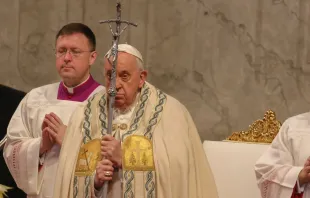 El Papa Francisco en la Misa de este 1 de enero Crédito: Elisabeth Alva/ACI Prensa