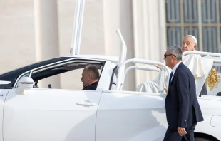 Imagen del Papa Francisco en la Audiencia General de este 25 de septiembre Crédito: Daniel Ibáñez/ EWTN News