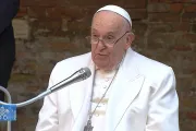 El Papa Francisco, durante el encuentro con las internas de la cárcel de mujeres de Venecia.